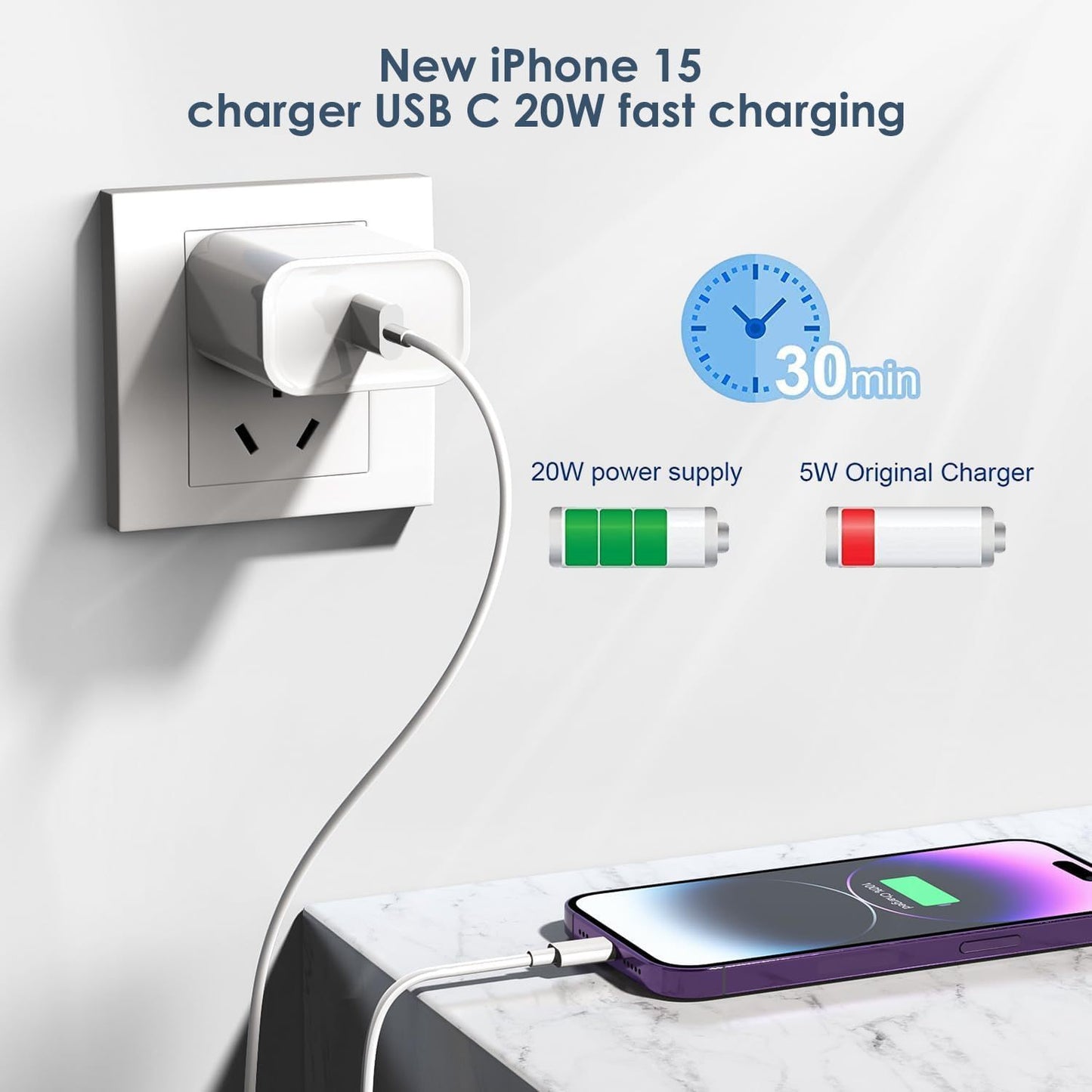 Phone Charger, 6FT Lightning Cable Cord Quick Fast Charging. For Phone 16 15 14 13 12 11 X 8 Plus XR XS Max 7 SE IPad, Airpods