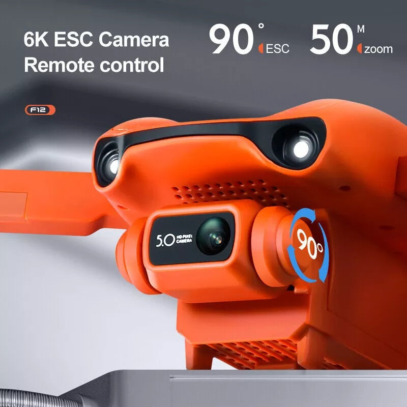 F12 RC Drone GPS 5G WIFI 6K HD Wide Angle Dual Camera Smart Follow
