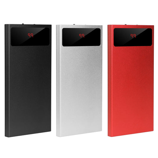 20000mAh Power Bank Ultra-thin Phone Charger Dual USB Port Flashlight.
